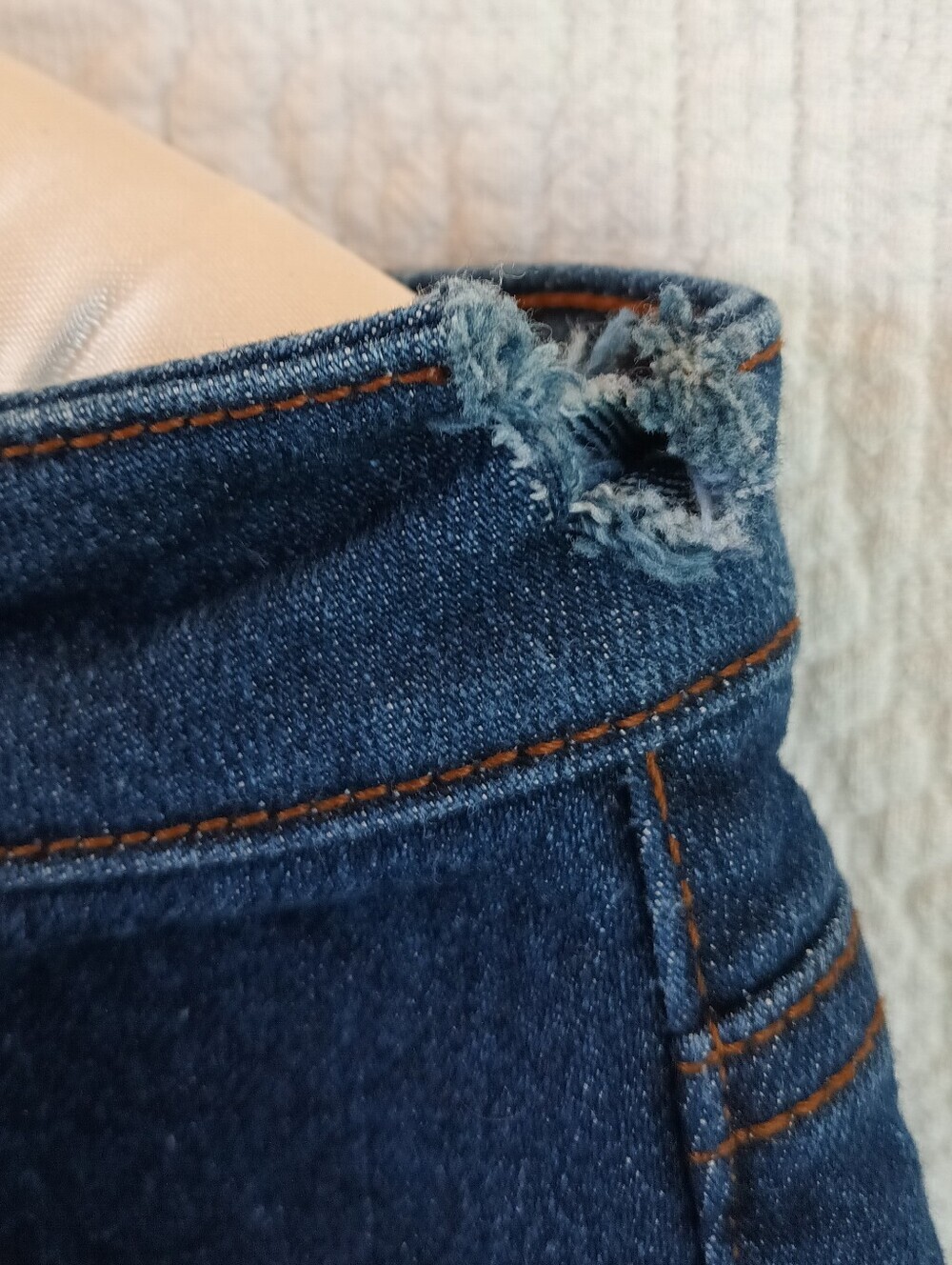 No Boundaries Dark Blue Denim Shorts Classic Mid rise 1inch Inseam Casual Booty - Picture 6 of 12